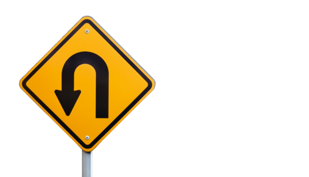 señal de tráfico de Giro a la derecha