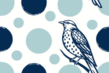 seamless background with birds