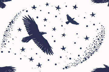 birds flying in the sky