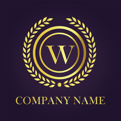 Fototapeta premium Letter luxury gold logo concept