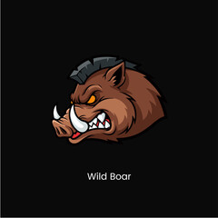 Wild Boar Mascot Logo for Esports and Gaming