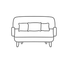 A couch with pillows on it
