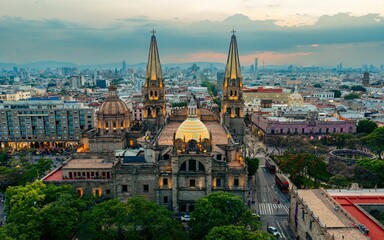 Guadalajara Cathedral at Sunset