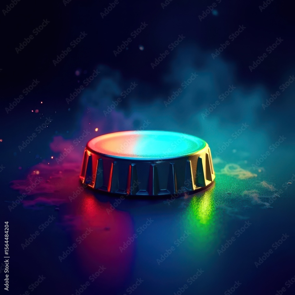 Aufkleber the jar is surrounded by a colorful puddle of paint
