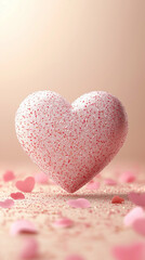 Fototapeta premium Mobile Valentine’s hearts wallpaper in vertical layout