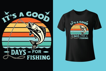 Colorful fishing vintage t shirt design Vector graphic, typographic poster or t-shirt print ready. unique fishing t shirt design vector brand and quality full t shirt template design.
