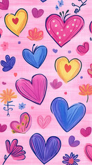 Vertical romantic Valentine’s wallpaper for mobile phone backgrounds
