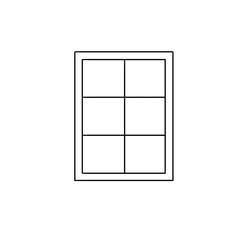 A window with six panes