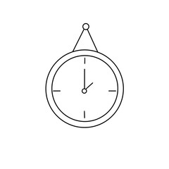 A clock with the hands at the numbers 3 and 9