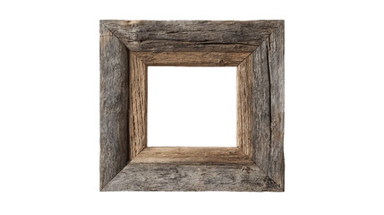 Rustic wooden frame design for creative artwork display. transparent background