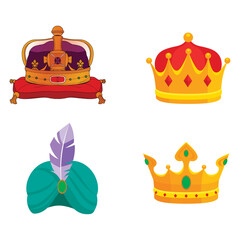 hand drawn coronation illustration vector design.