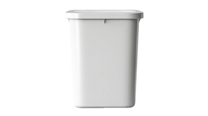 A clean, white plastic container suitable for various uses. transparent background