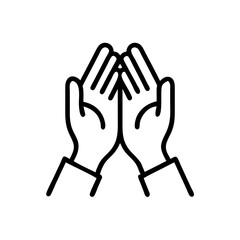Obraz premium Hands in prayer position symbolizing devotion and family connection 