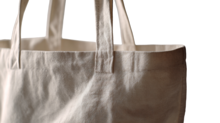 A simple canvas tote bag, perfect for everyday use and shopping. transparent background