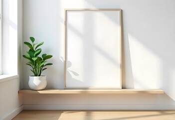 Vertical Poster Frame Mockup in Scandinavian Interior