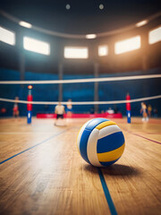 volleyball on the court