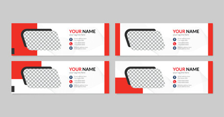 Business email signature or email footer template  vector design 