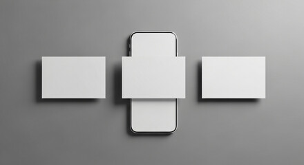 Smartphone & Business Card Mockup: Branding & Identity Template

Mobile App Presentation: Blank Cards and Phone Screen for Design

