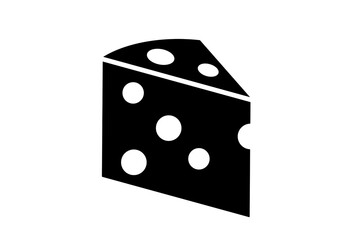 Rustic Black Silhouette Swiss Cheese Slice for Kitchen Decor and Craft Projects