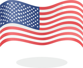 wavy ribbon with american flag color. abstract banner design element for election campaign, patriotic event. transparent png and vector illustration.america, american, border, colours, democracy, 