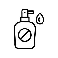 Obraz premium Fragrance-free spray bottle with liquid droplet illustration 