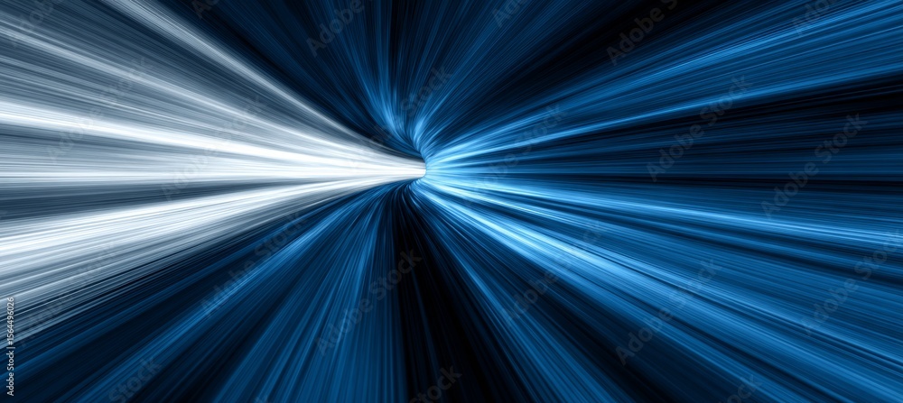Poster blue speed of light curve. generative ai technology.