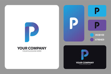 Modern gradient letter P logo design perfect for branding your business identity instantly elevates your brand image