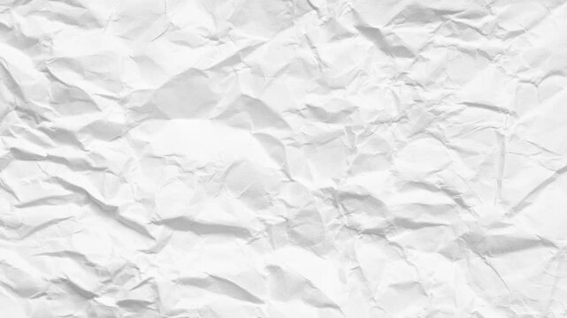 White Crumpled Paper Texture Background