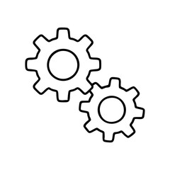 settings outline icon vector illustration