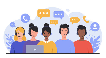 Diverse Customer Support Team Offering Seamless Multichannel Communication Solutions