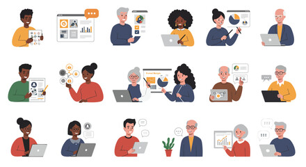 Diverse professionals collaborating remotely with technology for seamless teamwork