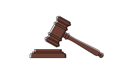 Judge's Gavel and Sound Block Legal Decision Gavel Icon
