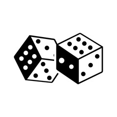 Vector solid black icon for Board games