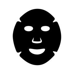 Fototapeta premium Vector solid black icon for Cosmetic mask