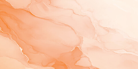 Delicate golden veins weave through the composition, adding a striking contrast and a sense of luxurious texture, soft orange and gold surface in background.