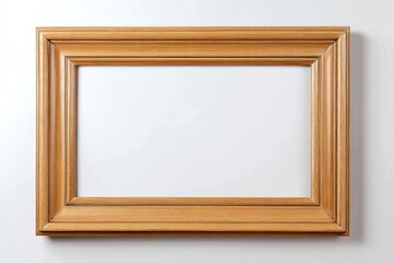 Empty Wooden Frame on White Background. High quality