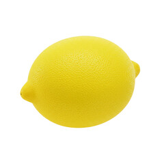 A single, ripe lemon isolated against a clean, white background.