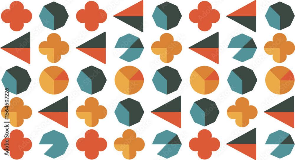 Poster seamless pattern with colorful darts
