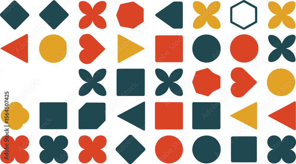 Poster set of icons for web design
