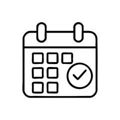schedule outline icon vector illustration