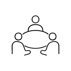 disscussion outline icon vector illustration