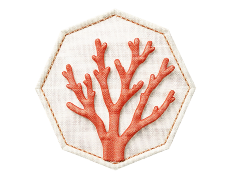 Embroidered Coral Reef Patch