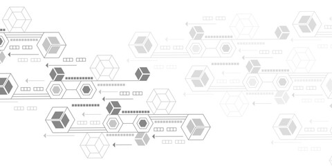 Abstract white background from geometric lines. Geometry drawing. Vector illustration.