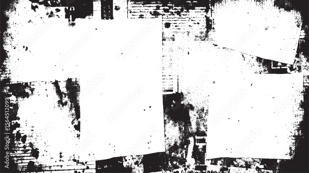 Poster grunge texture white and black. sketch abstract to create distressed effect. overlay distress grain 