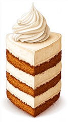Food illustration: vertical image of cake for mobile phone