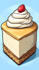 Vertical food drawing with cake for smartphone wallpaper