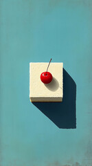 Cake illustration in vertical format for mobile site background
