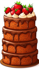 Mobile phone wallpaper with vertical cake drawing