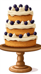 Vertical cake image for smartphone banner illustration