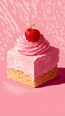Vertical smartphone wallpaper with cake drawing